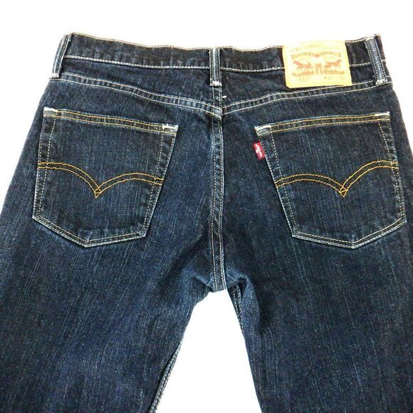 Levis 511 dark blue wash slim leg jeans sz 34 - Picture 4 of 4
